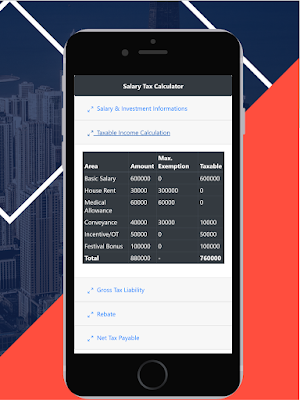 Income Tax Calculator Bangladesh 2020 (Salary) Screenshot 2