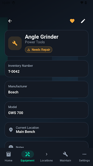 Workshop Equipment Tracker Screenshot 0