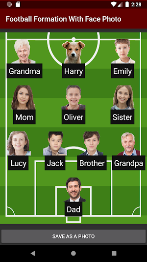 Football Formation Face Photo Screenshot 0