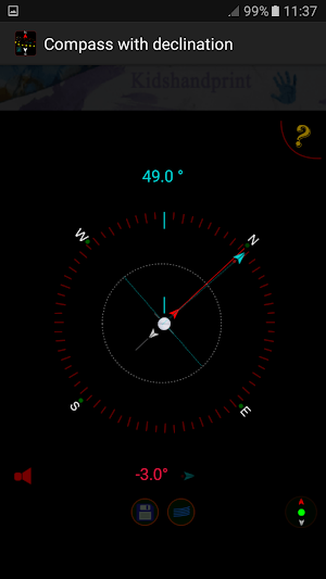 Compass with declination Screenshot 1
