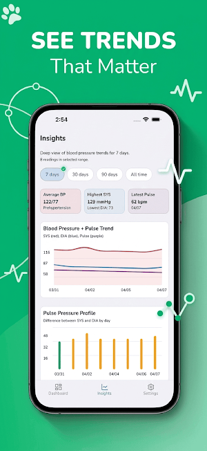 Blood Pressure: Analysis & Log Screenshot 2