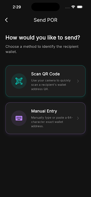 Porus Wallet Screenshot 1
