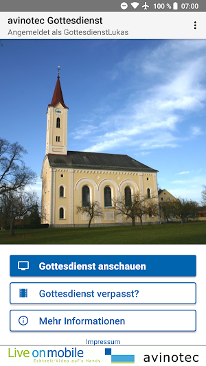 avinotec live church service Screenshot 1