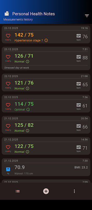 Personal Health Notes Screenshot 0