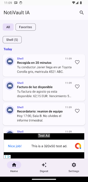 NotiVault: Notification Log Screenshot 1