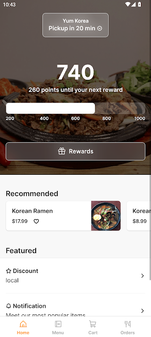 Yum Korea Restaurant Screenshot 0