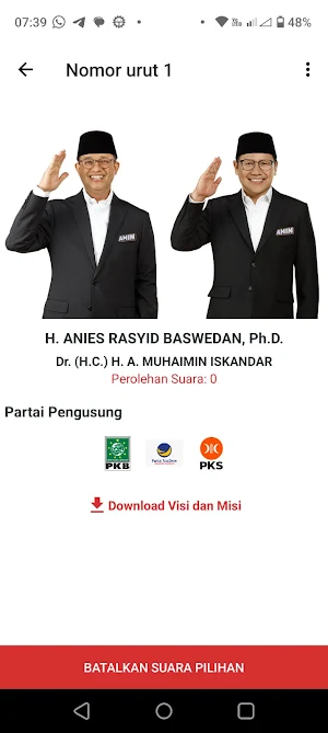 Survei Mandiri Calon Presiden Screenshot 1