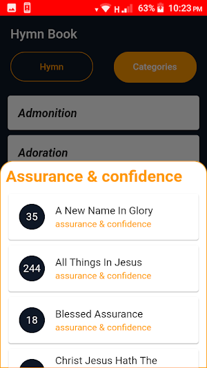Hymn book Screenshot 2