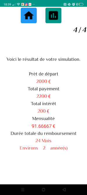 Simulation de crédit Screenshot 3