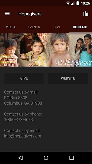 Hopegivers International, Inc. Screenshot 2
