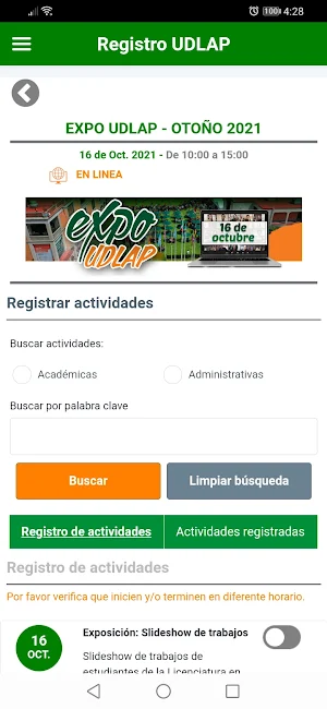 Registro Candidatos UDLAP Screenshot 3