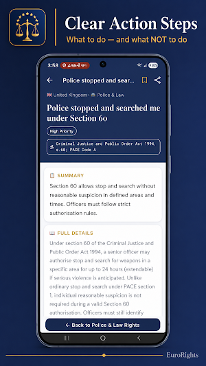 EuroRights: Know Your Rights Screenshot 2