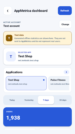 AppMetrica Viewer Screenshot 1