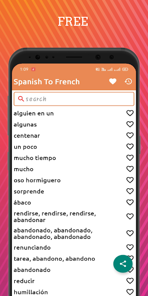 Spanish To French Dictionary Offline Screenshot 0