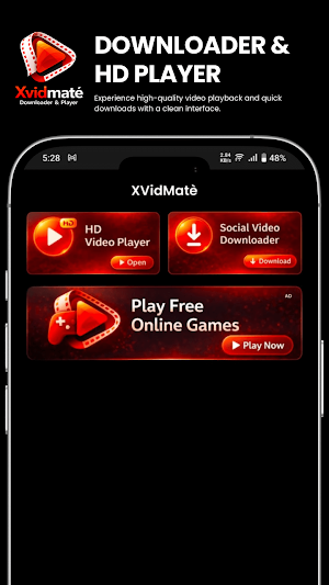 XVidmàtè Downloader & Player Screenshot 0