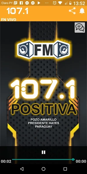 FM 107.1 POSITIVA Ptte. Hayes Screenshot 1