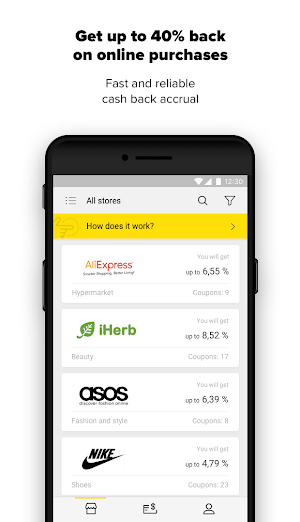 Cashback service Megabonus Screenshot 0