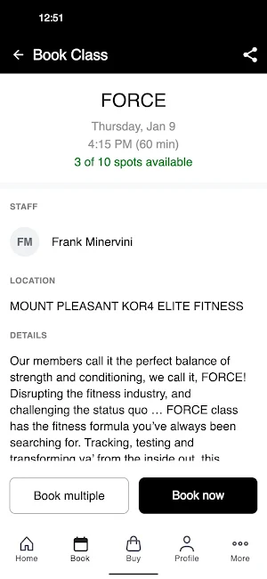 KOR4 ELITE FITNESS Screenshot 2