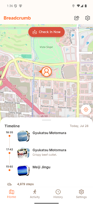 Breadcrumb: Memory Trail Screenshot 0