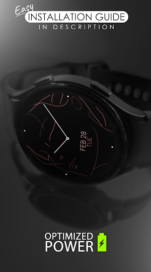Minimal Art Line v2 watch face Screenshot 1