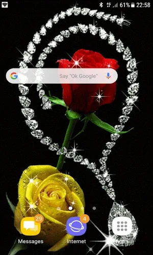Diamond Rose Live Wallpaper Screenshot 1
