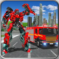 Fire Truck Real Robot Transformation: Robot Wars