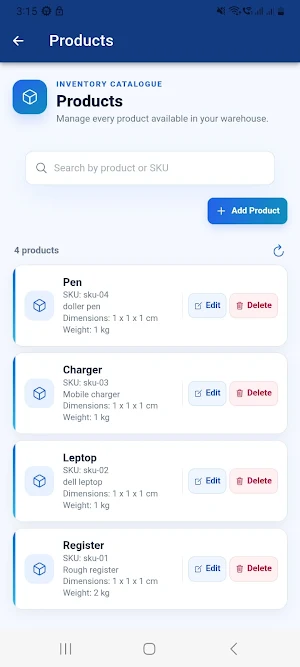 Warehouse Management System Screenshot 0