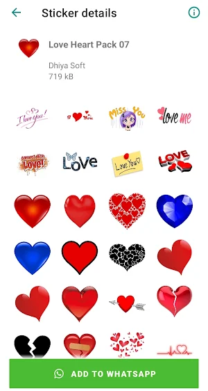 Love Heart Stickers for WA Screenshot 3