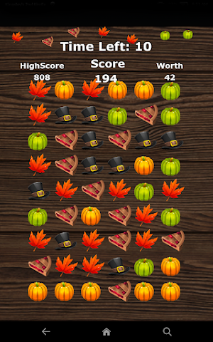 Thanksgiving Retro Match 3 Game Screenshot 0