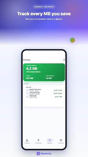 Squeezly: Compressor & Cleaner Screenshot 3