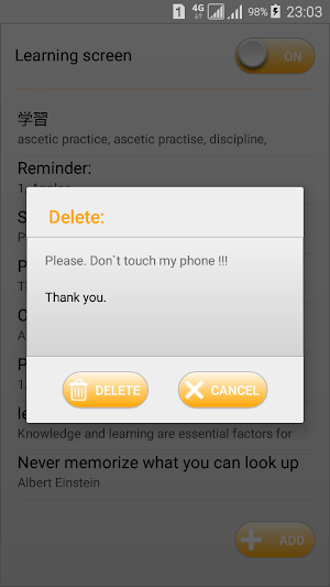 Learning screen Screenshot 2