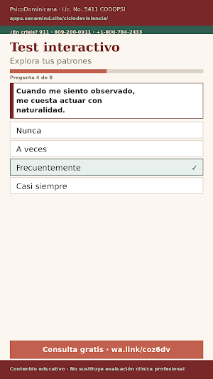 CicloViolencia Rompe el Patrón Screenshot 2
