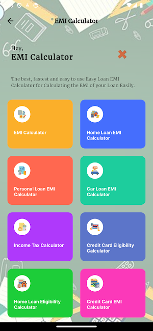 LoanLink : EMI Loan Guide Screenshot 1