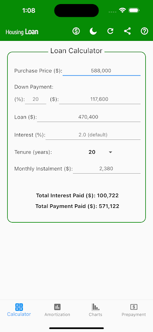 Simple Loan Calculator Pro Screenshot 0