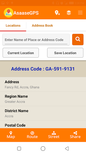 AsaaseGPS Screenshot 1