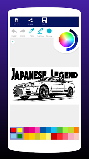JDM Car Coloring Book Screenshot 1
