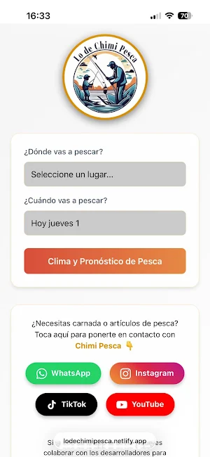 ChimiPesca - Clima y Previsión Screenshot 0