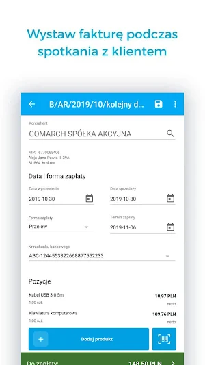 Comarch ERP XT – fakturowanie Screenshot 1