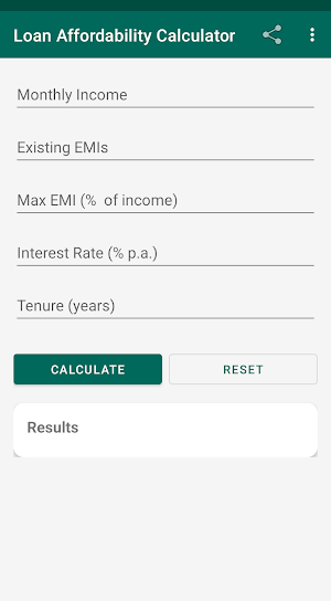 Loan Affordability Calculator Screenshot 0