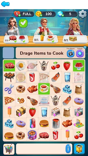 Puzzle Kitchen Food Merge Game Screenshot 0