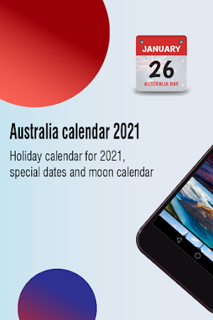 Australia calendar 2021, public holiday calendar Screenshot 0