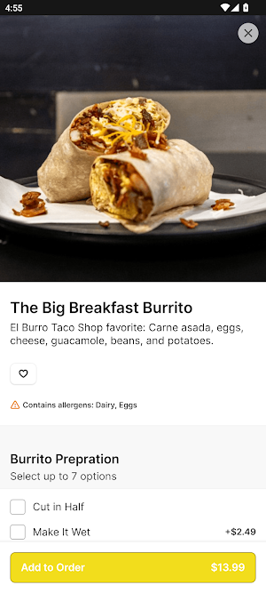 El Burrito Taco Shop Screenshot 2