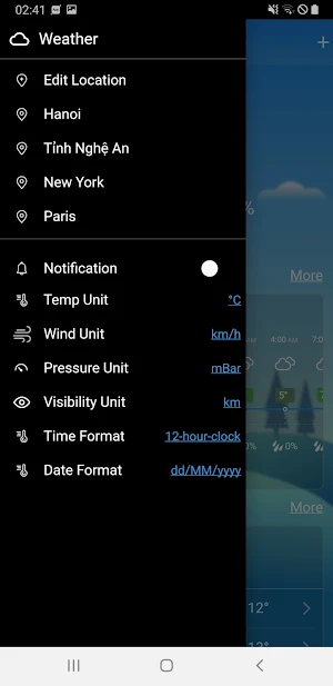 Weather Forecast Screenshot 2