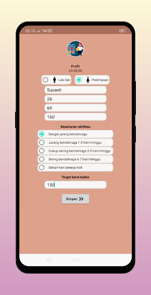 Penurun Berat Badan Kalori Screenshot 1