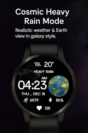 Earth Galaxy WatchFace Screenshot 0