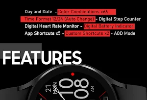 Minimal Black v3 Watch Face Screenshot 1