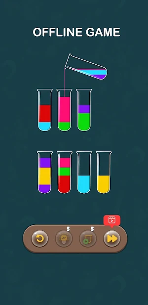 Water Color Sort Woody Puzzle Screenshot 2