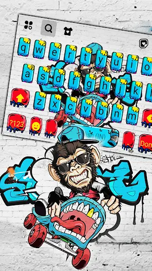 Street Art Graffiti Keyboard Background Screenshot 1