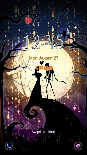 Lover In Dark Night- Wallpaper Screenshot 1
