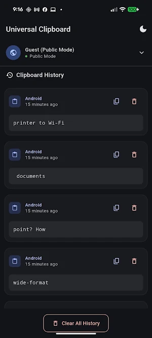 Universal Clipboard Screenshot 1